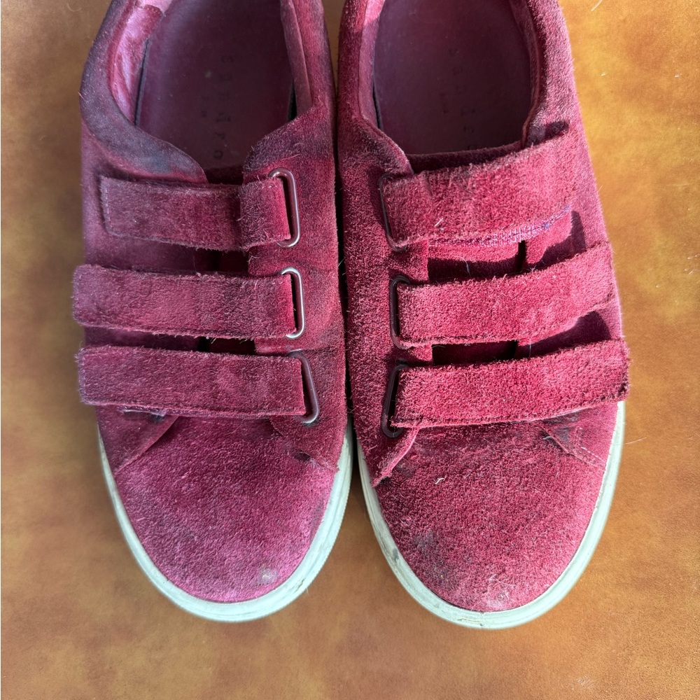 Sandro Marroon Velcro Sneakers